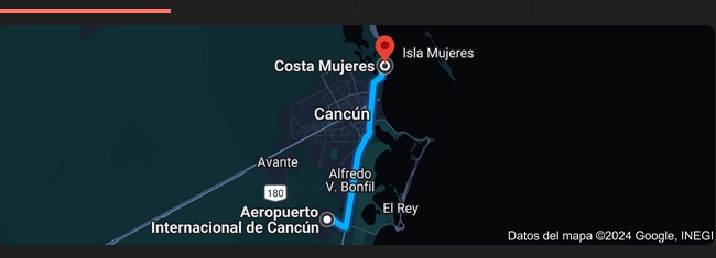 distance de cancun à costa mujeres