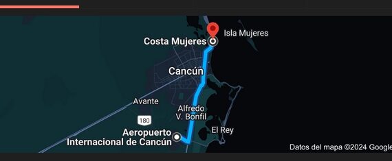 distancia de cancun a costa mujeres